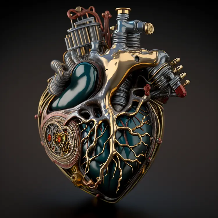 Steampunk Mechanical Heart Design