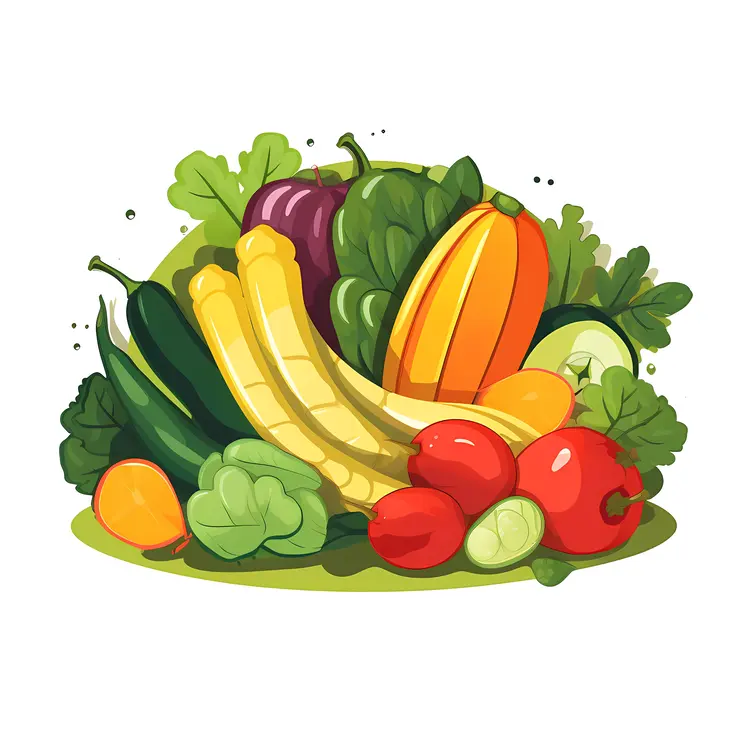Various Vegetables Illustration