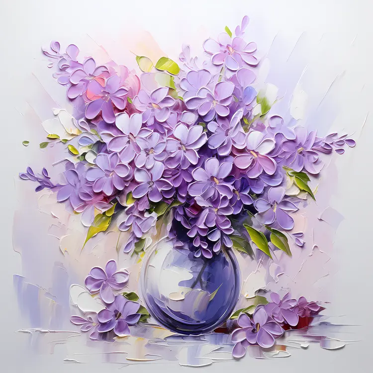 Beautiful Purple Lilac Flowers in Vase