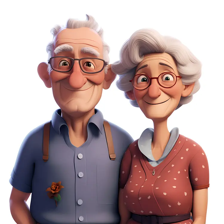 Happy Elderly Couple Smiling