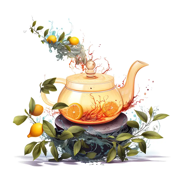 Decorative Lemon Teapot