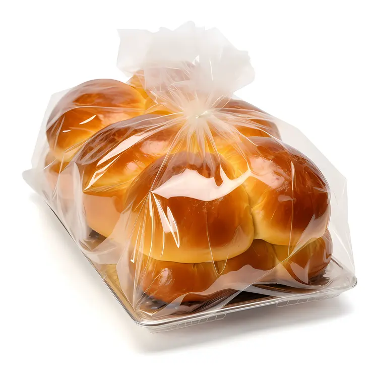 Packaged Fresh Bread on Tray