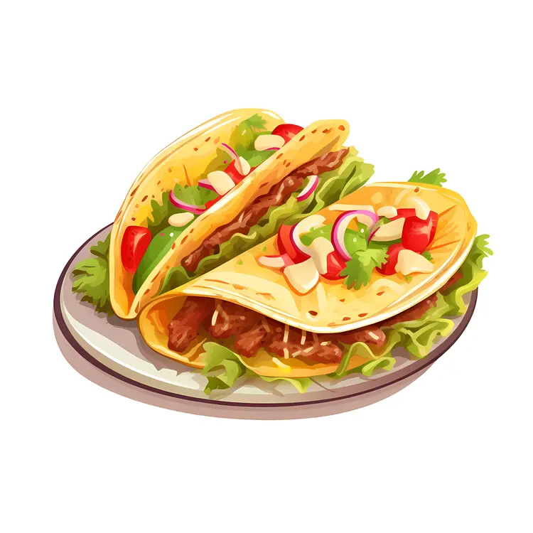 Delicious Tacos on a Plate