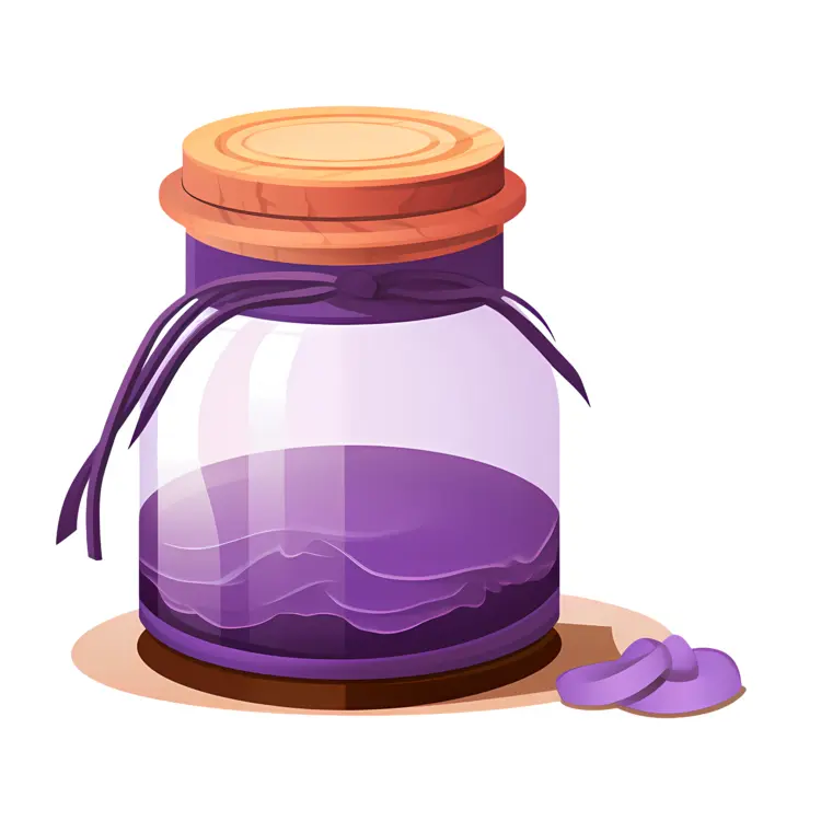 Purple Liquid in a Jar Illustration