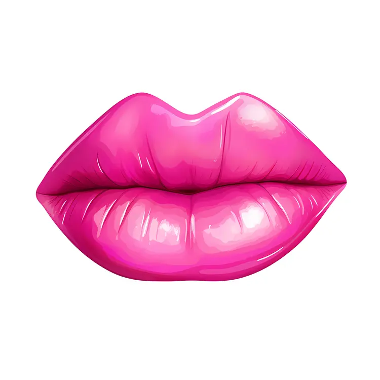 Glossy Pink Lips Art