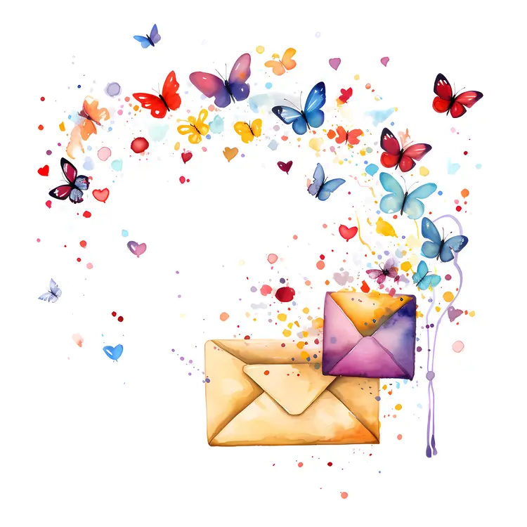 Colorful Envelopes and Butterflies