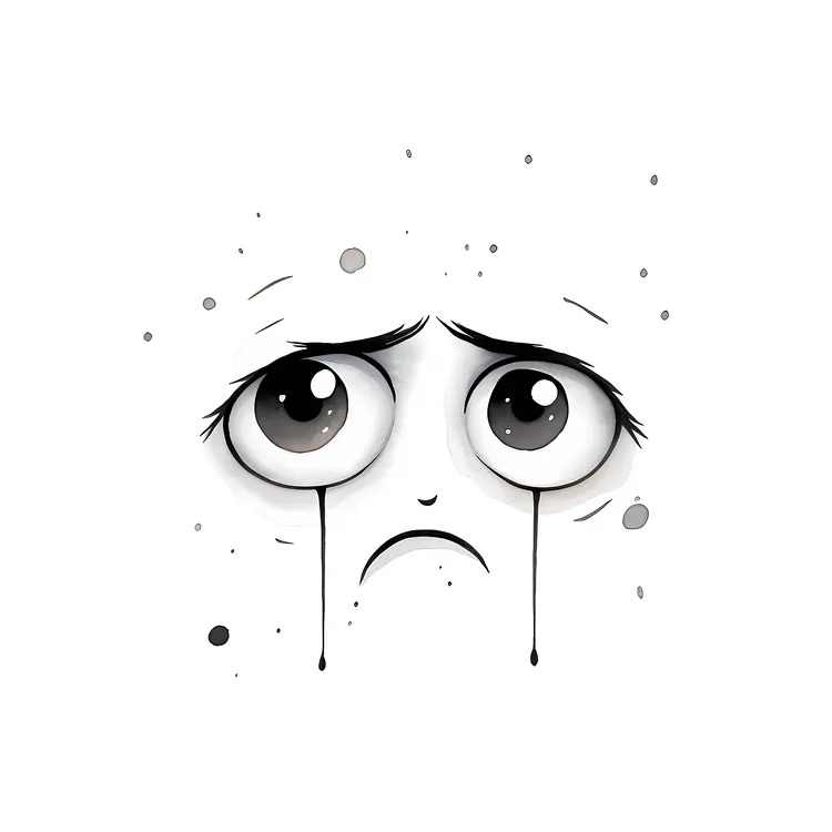 Sad Face with Tears Emoji