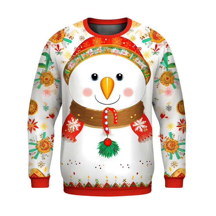 Festive Snowman Sweater for Christmas
