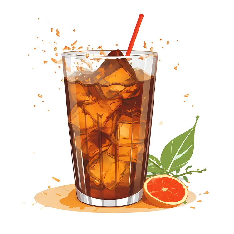 Refreshing Iced Tea with Citrus Slice