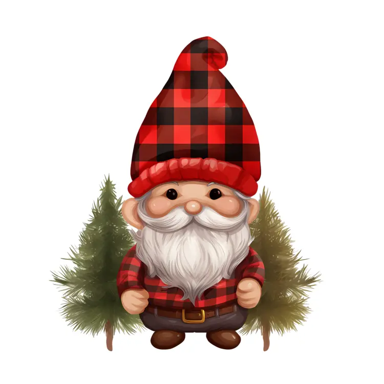 Gnome with Trees in Forest