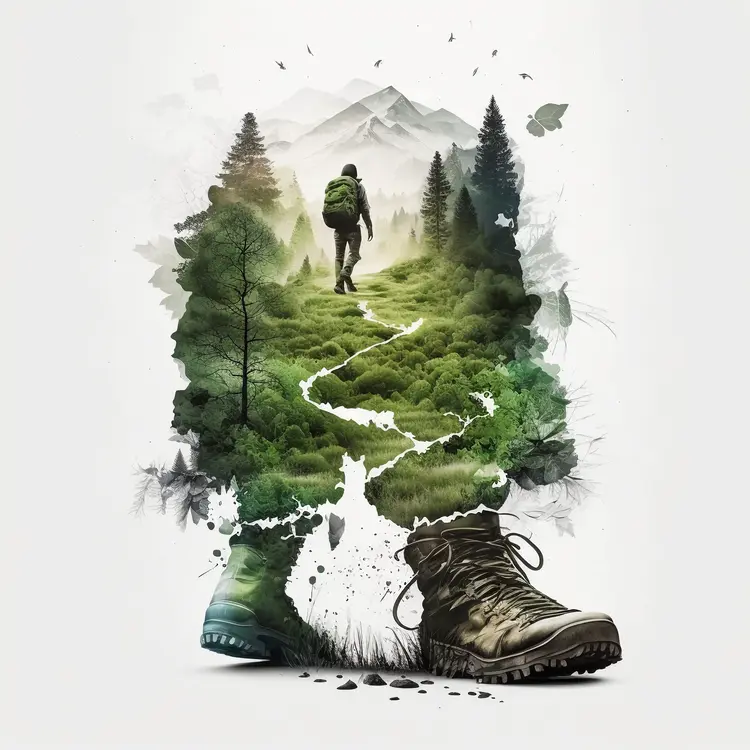 Hiker in Nature with Backpack