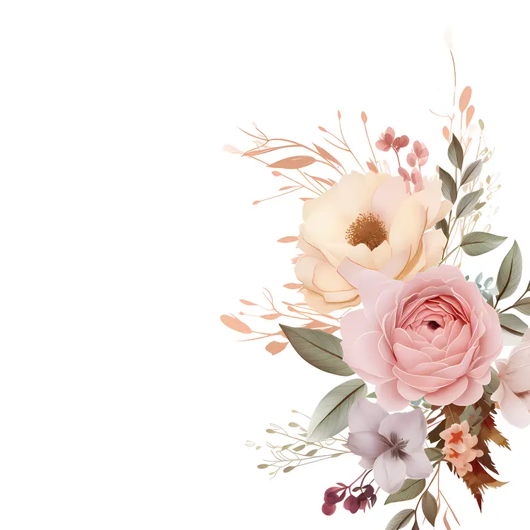 Elegant Floral Arrangement with Soft Pastel Colors
