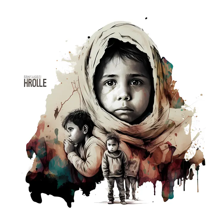Sad Child with Family