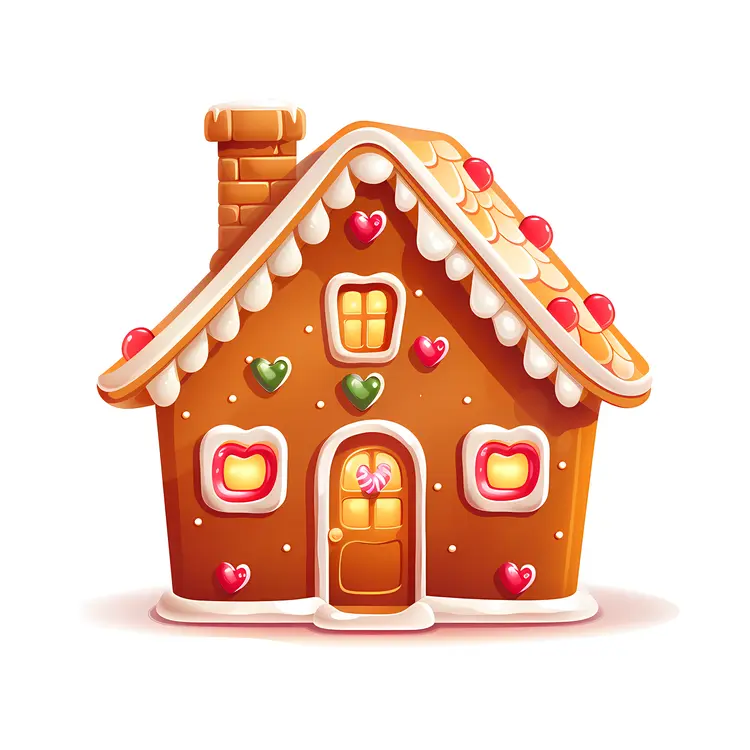 Decorated Gingerbread House