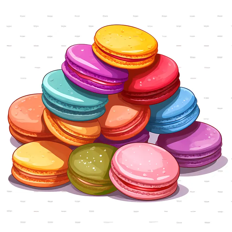 Stack of Colorful Macarons