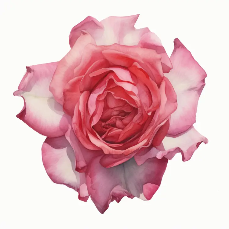 Beautiful Pink Rose Illustration for Romantic Occasions