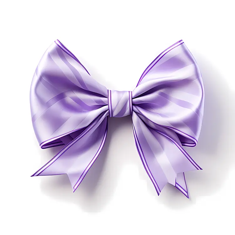 Purple Striped Bow