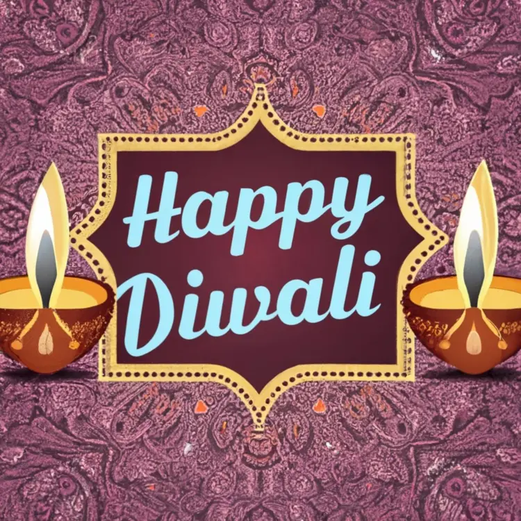 Happy Diwali with Ornate Design
