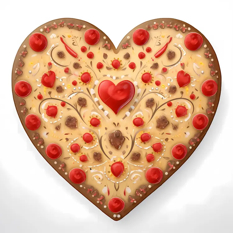 Intricately Designed Heart Cookie