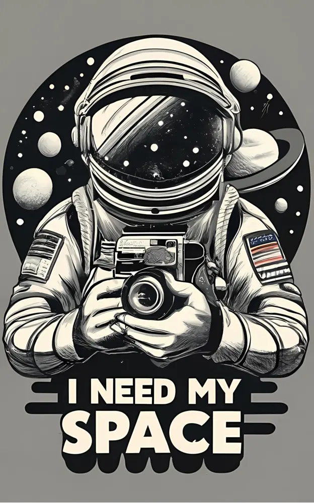 Astronaut with Camera in Space
