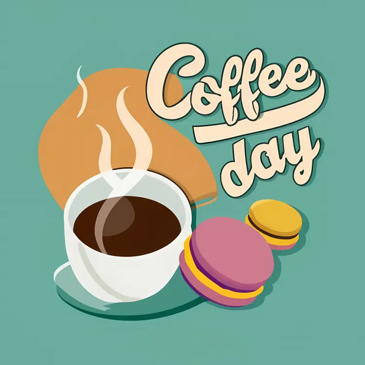 Coffee Day Celebration with Macarons
