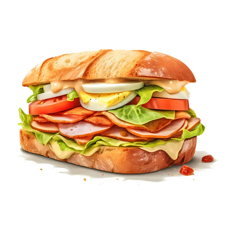 Delicious Sandwich with Fresh Ingredients