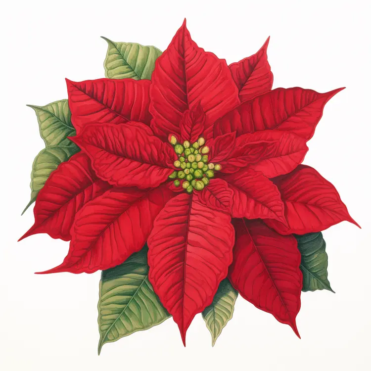 Beautiful Red Poinsettia for Christmas Decor