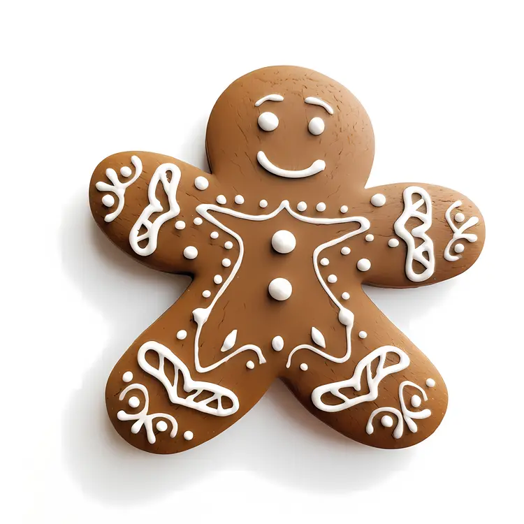 Decorated Gingerbread Man Cookie