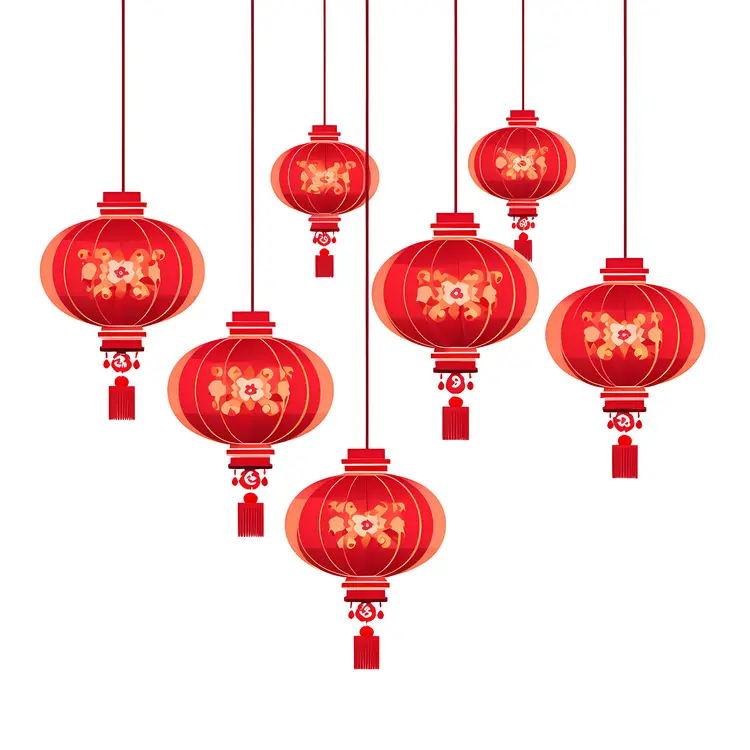 Red Lanterns for Chinese New Year Celebration