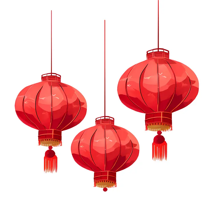 Red Lanterns for Chinese New Year Celebration
