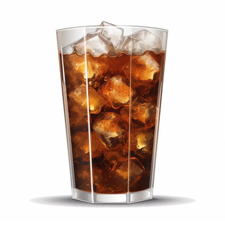 Refreshing Iced Coffee with Ice Cubes