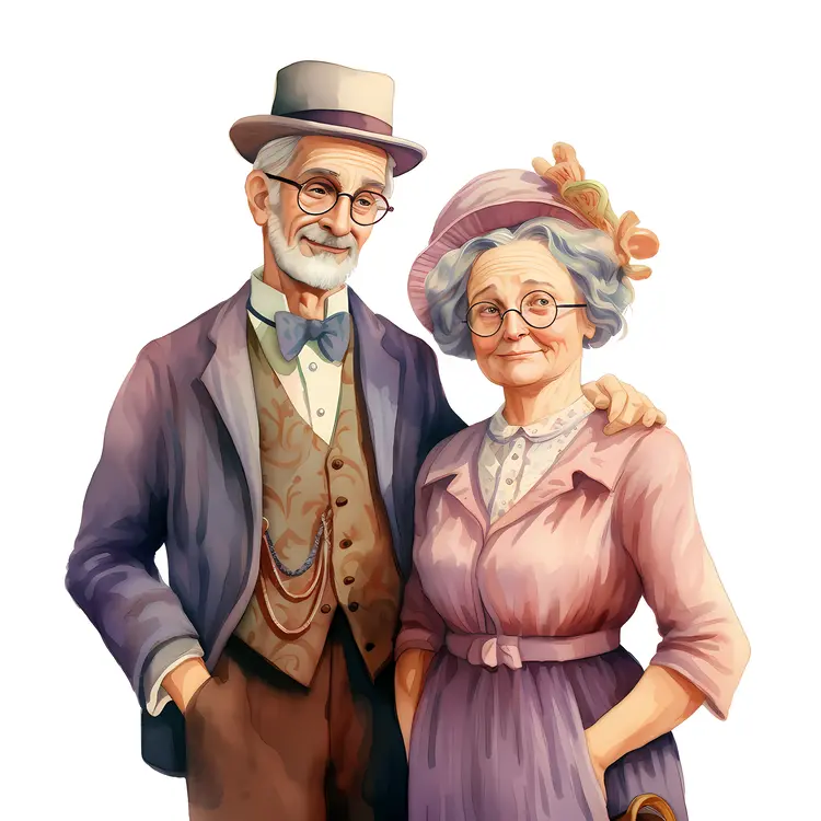 Vintage Elderly Couple