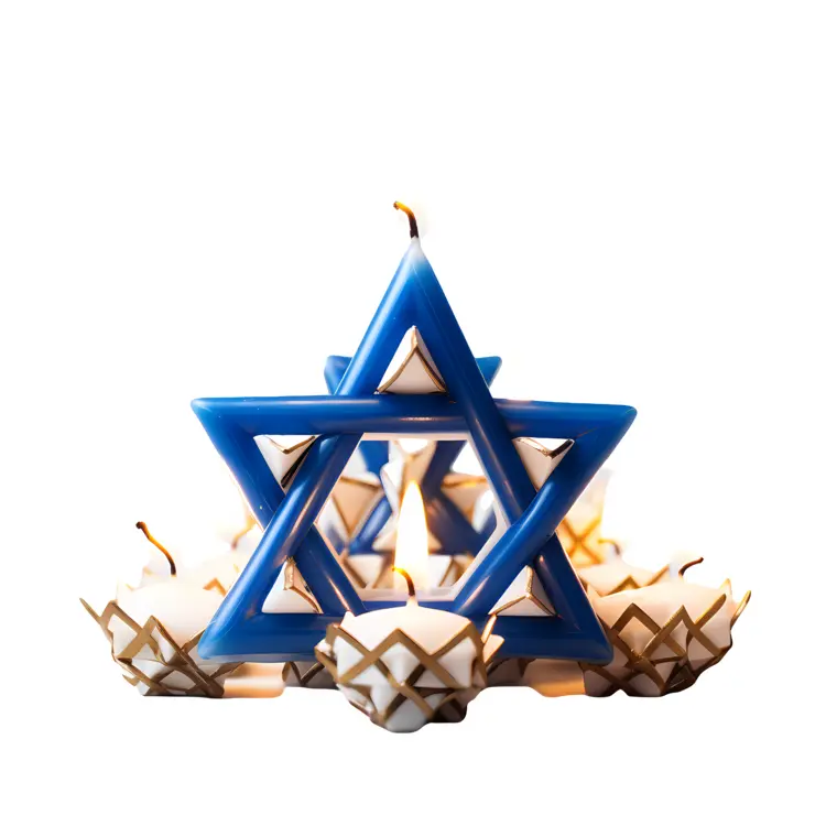 Blue Star Candle Decoration