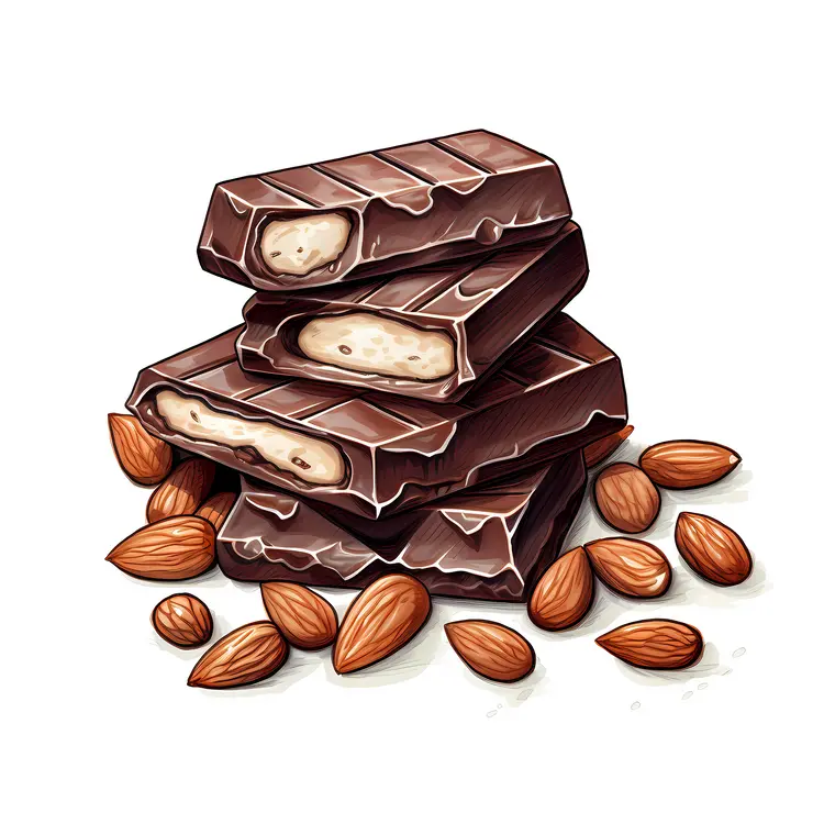 Chocolate Bars and Almonds