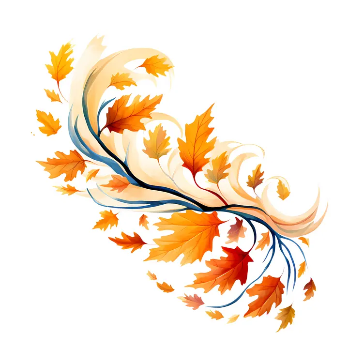 Swirling Autumn Leaves