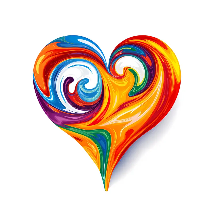 Colorful Abstract Heart for Valentine's Day