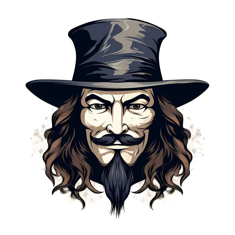 Guy Fawkes Mask Illustration
