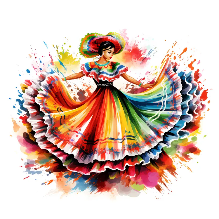 Mexican Dancer in Traditional Dress