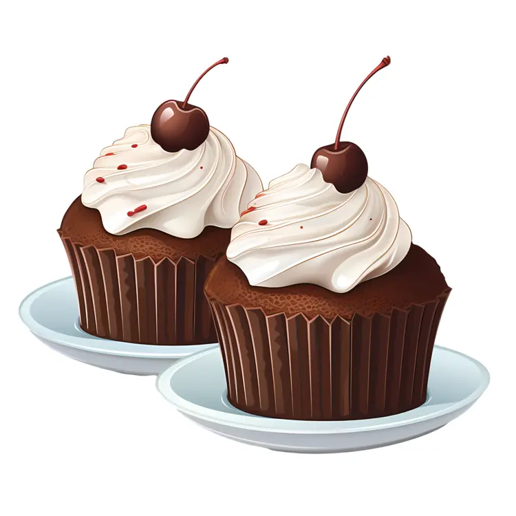 Delicious Chocolate Cupcakes with Cherries