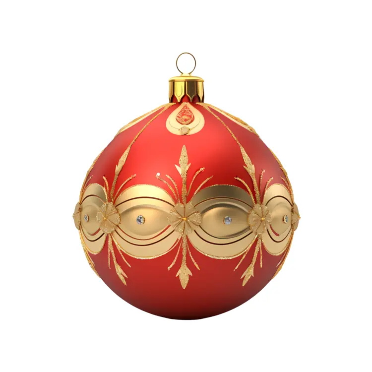 Red and Gold Christmas Ornament