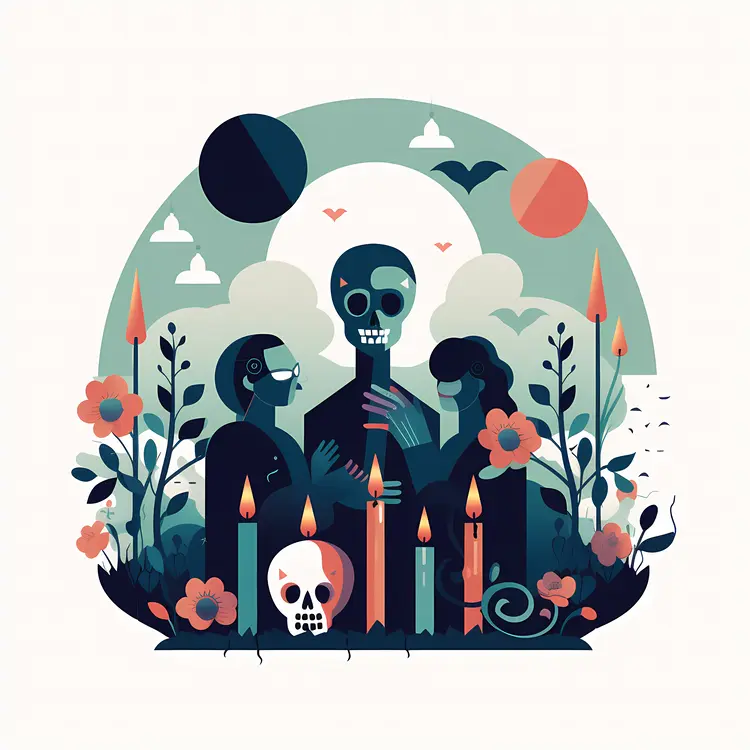 Skeleton Celebrating Day of the Dead