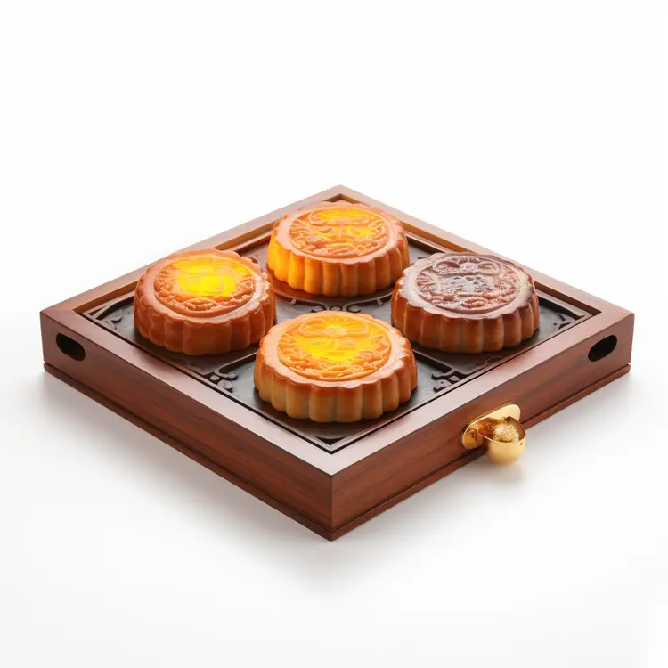 Mooncakes in Wooden Box