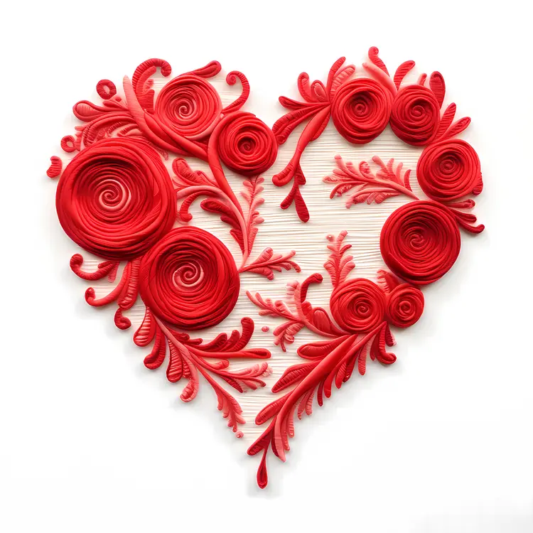 Quilled Red Heart