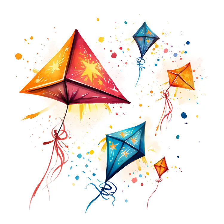 Colorful Kites Flying in the Sky