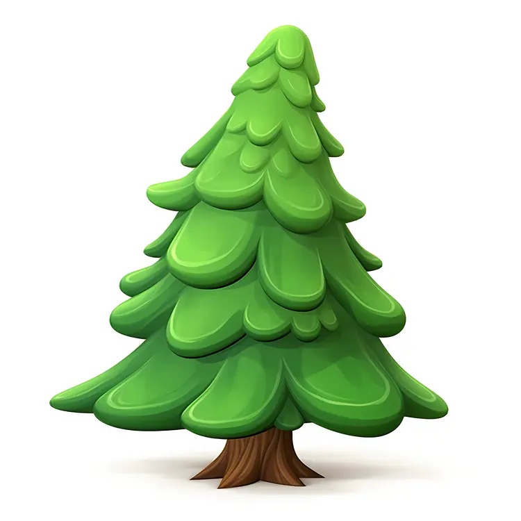 Green Cartoon Tree Illustration