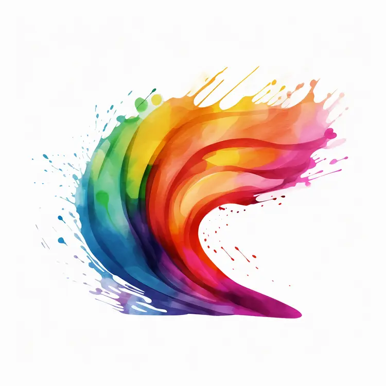 Colorful Rainbow Wave