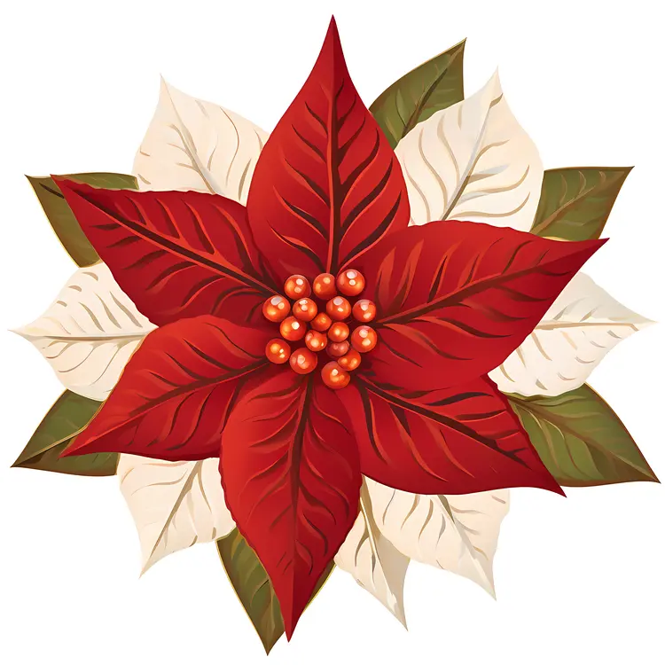 Beautiful Red Poinsettia for Christmas Decor