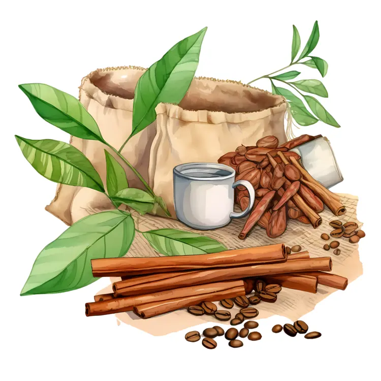Coffee Beans with Cinnamon Sticks