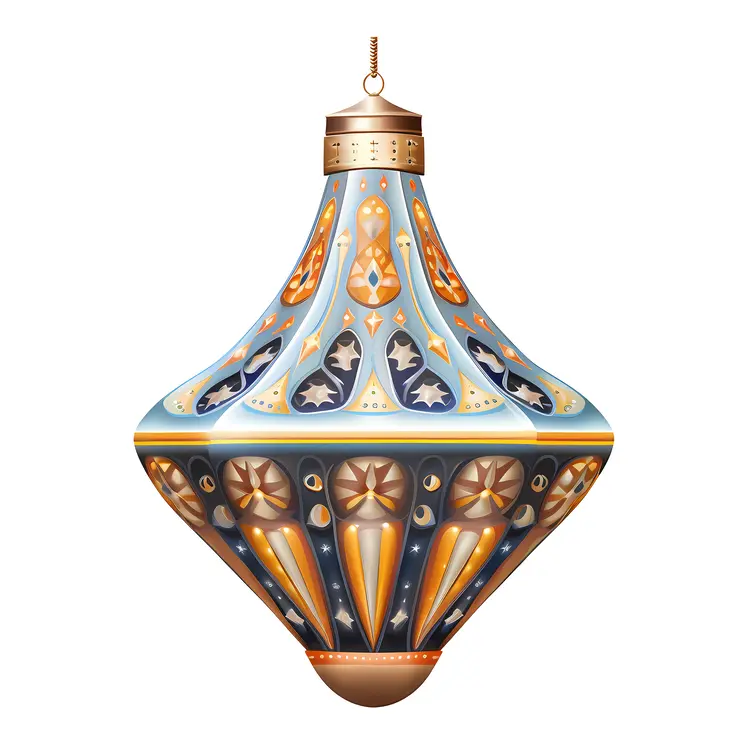 Colorful Hanging Lantern with Patterns