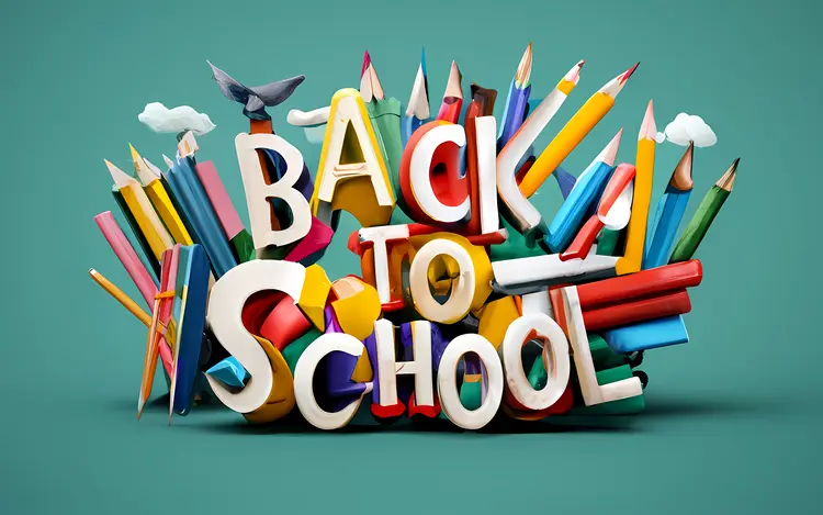 Back to School with Pencils and Books